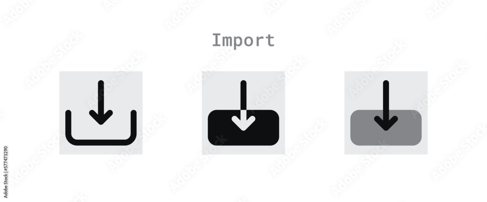 Import Files Icons Sheet
