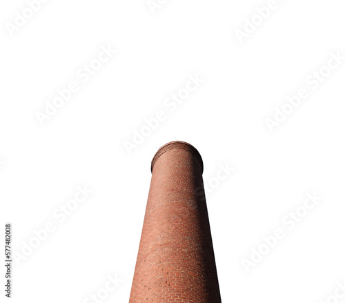Εκτύπωση καμβά Old brick smokestack with cut out background.