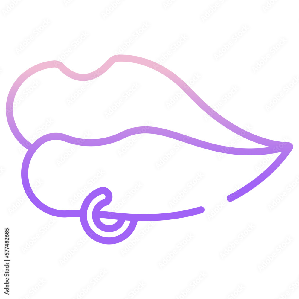 Obraz premium Mouth piercing icon