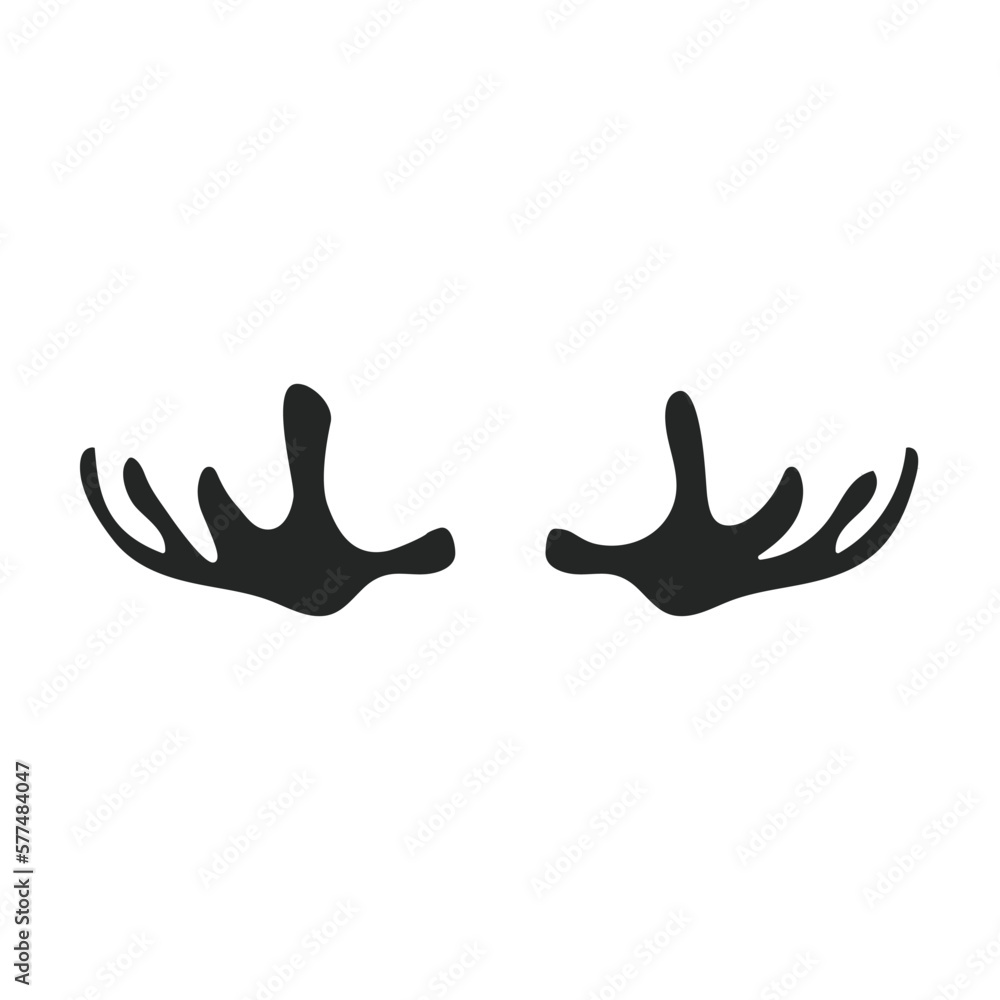 Obraz premium Elk horn vector icon. Black vector icon isolated on white background elk horn.