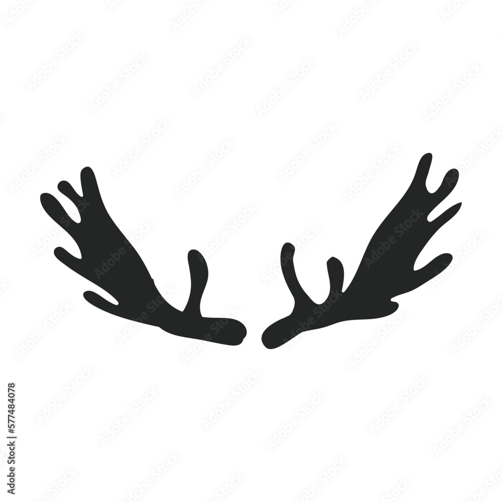 Elk horn vector icon. Black vector icon isolated on white background elk horn. Elk horn vector icon. Black vector icon isolated on white background elk horn.
