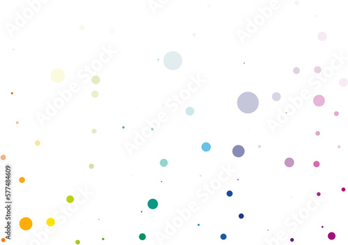 vector pastel image with different colored dots on a white background