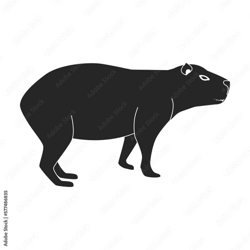 Obraz premium Rat vector icon.Black vector icon isolated on white background rat.