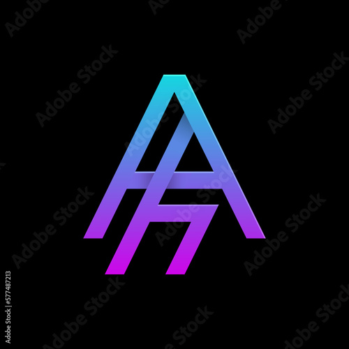 Letter A and H Monogram Logo