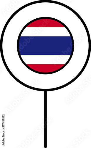 Thailand flag circle pin icon. Free Download Thailand flag circle pin icon. - GFXLoad