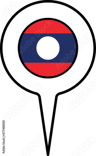 Laos flag Map pointer icon. Free Download Laos flag Map pointer icon. - GFXLoad