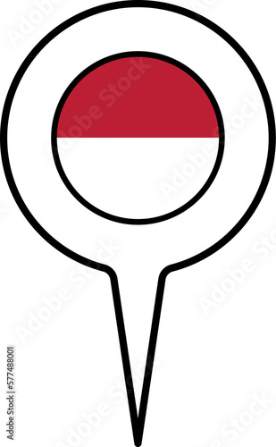 Indonesia flag Map pointer icon. Free Download Indonesia flag Map pointer icon. - GFXLoad
