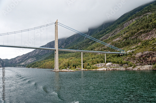 Stavanger city bridge - cable bridge to the city's islands