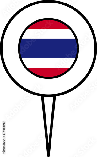 Thailand flag pin location icon. Free Download Thailand flag pin location icon. - GFXLoad