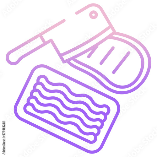 Ground beef cut icon