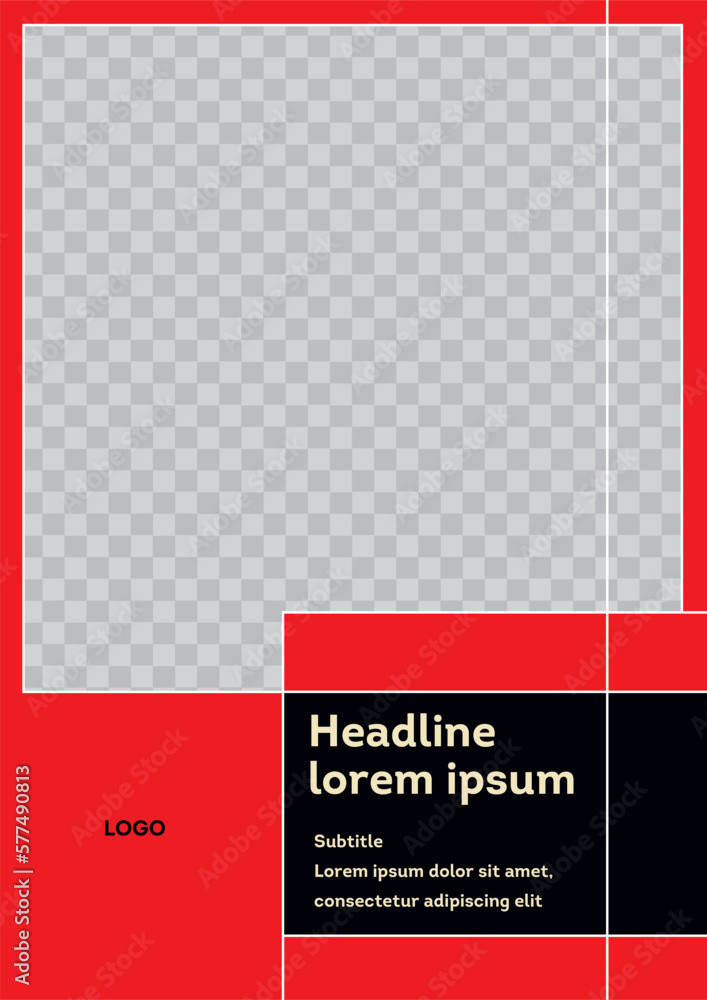 Naklejka premium Minimalist Editable Geometric Book Cover Template