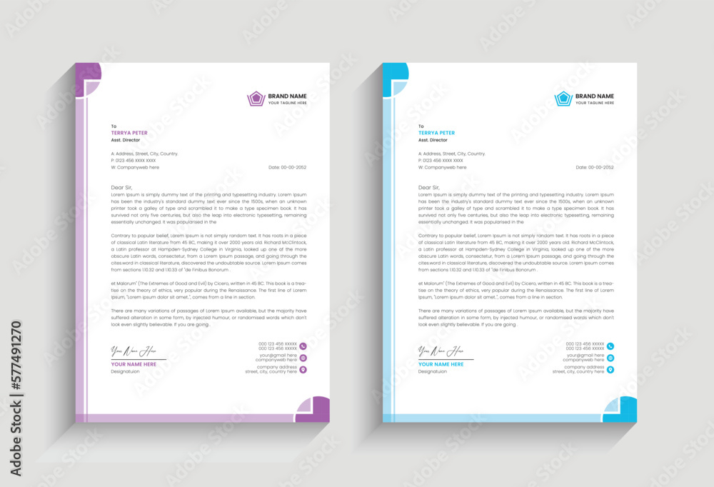 minimal simple creative unique corporate business identity letterhead vector template design minimal simple creative unique corporate business identity letterhead vector template design