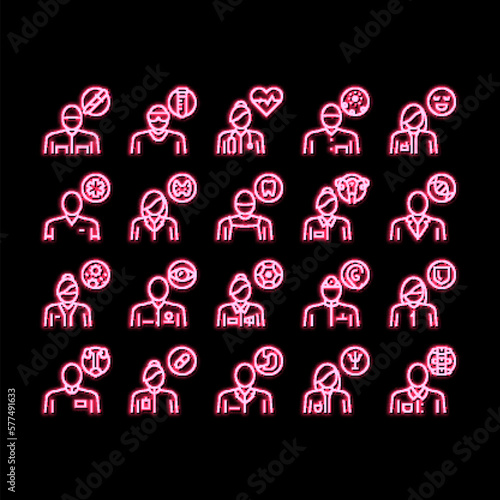 Medical Speciality neon glow icon illustration