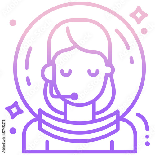 Female astronaut icon