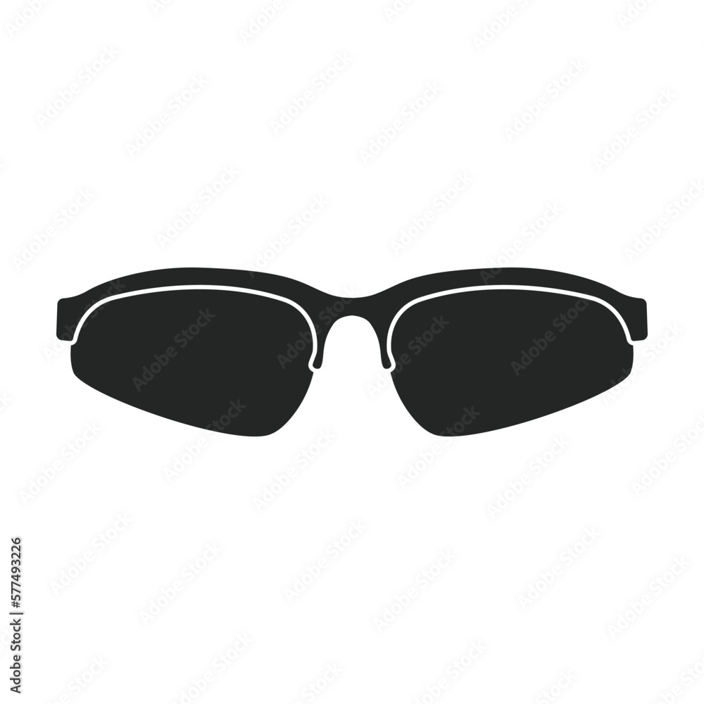 Fototapeta premium Sunglass vector icon. Black vector icon isolated on white background sunglass.