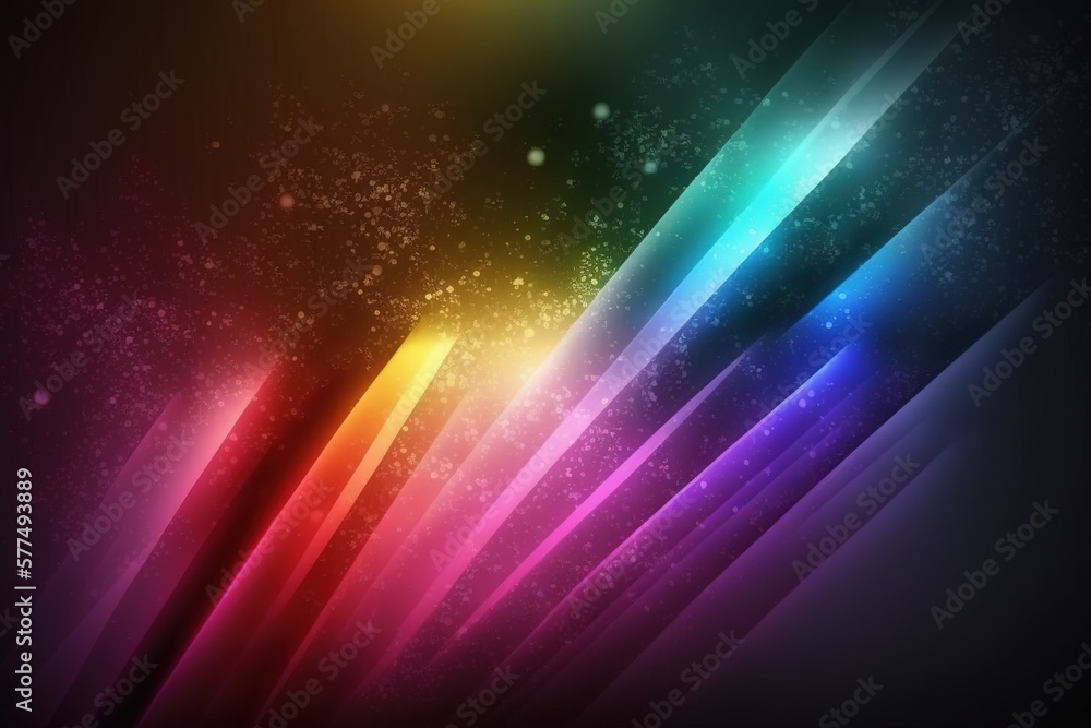 abstract colorful neon background, generative AI - obrazy, fototapety, plakaty 