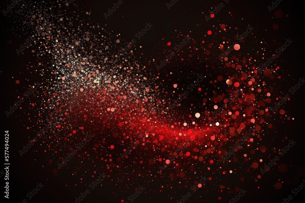 Blurred dark red gradient with glitter for gift cards. generative AI - obrazy, fototapety, plakaty 