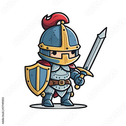 Chivalrous Knight Cartoon illustration 