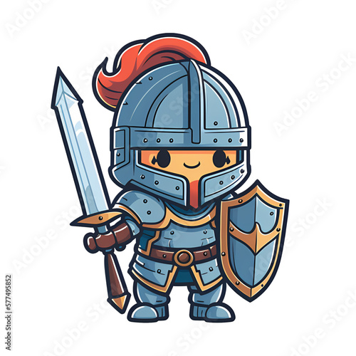Chivalrous Knight Cartoon illustration 