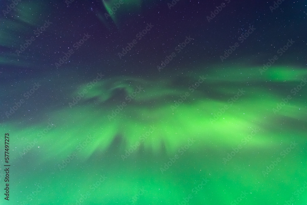 Green waves of auroras