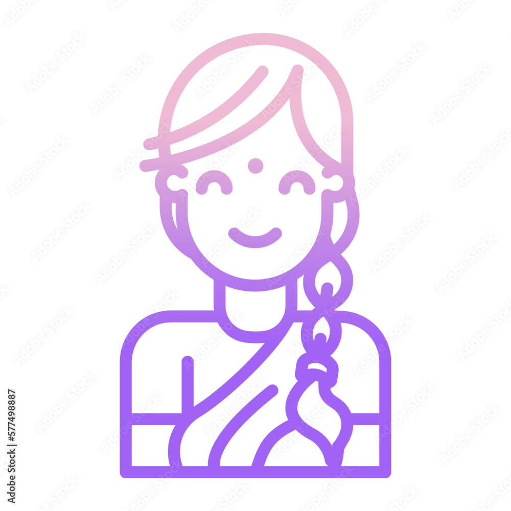 Obraz premium Indian woman avatar icon
