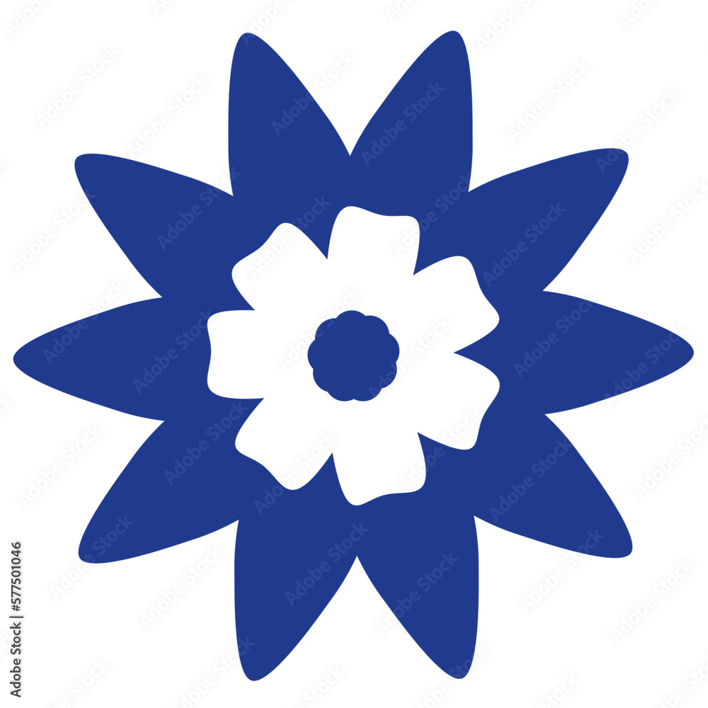Obraz premium Flower Shape flat illustration
