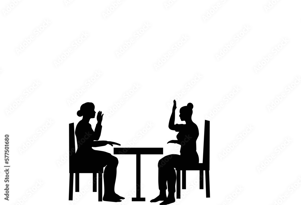 Two women sitting in a cafe