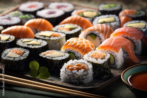 sushi - a set of rolls.