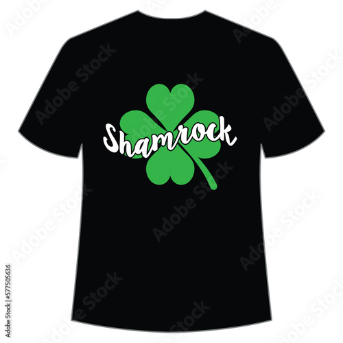 Shamrock St. Patrick's Day Shirt Print Template, Lucky Charms, Irish, everyone has a little luck Typography Design
