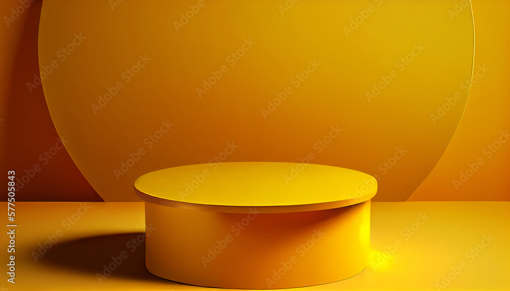 Podium/Table 3D render background for products overlay. Neon colors. AI generative. Podium/Table 3D render background for products overlay. Neon colors. AI generative.