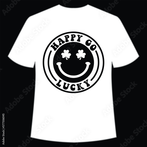 Happy Lucky St. Patrick's Day Shirt Print Template, Lucky Charms, Irish, everyone has a little luck Typography Design