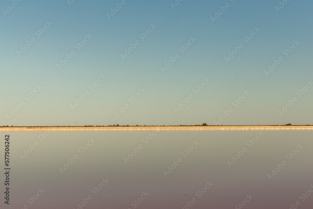 sunset over the river