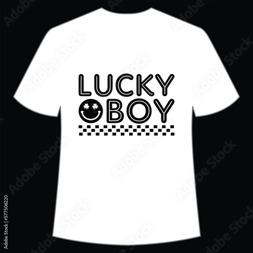 Lucky boy St. Patrick's Day Shirt Print Template, Lucky Charms, Irish, everyone has a little luck Typography Design