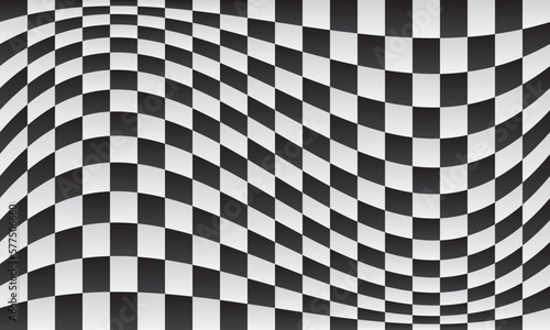 Wavy black white checkered background