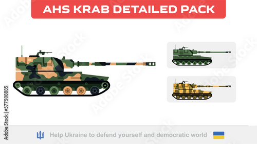 Vector AHS Krab. Polish 155 mm self-propelled artillery. NATO. Ukraine