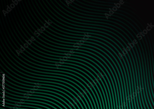 Black background with green stripes waves wallpaper