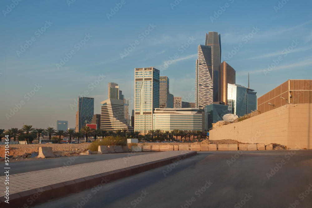 Downtown, Riyadh Skyline, King Abdullah Financial District, Saudi Arabia Downtown, Riyadh Skyline, King Abdullah Financial District, Saudi Arabia