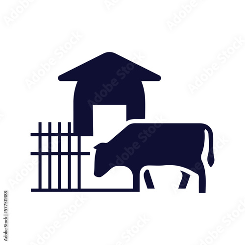 dairy cow farm icon