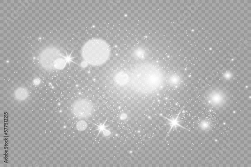   Brilliant gold dust vector shine. Glittering shiny ornaments for background. Vector illustration. 