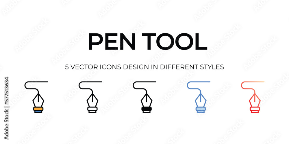 pen tool Icon Design in Five style with Editable Stroke. Line, Solid, Flat Line, Duo Tone Color, and Color Gradient Line. Suitable for Web Page, Mobile App, UI, UX and GUI design. pen tool Icon Design in Five style with Editable Stroke. Line, Solid, Flat Line, Duo Tone Color, and Color Gradient Line. Suitable for Web Page, Mobile App, UI, UX and GUI design.
