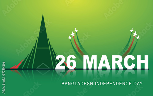 Happy Bangladesh independence day march 26th.National Martyrs' Memorial vector design illustration
