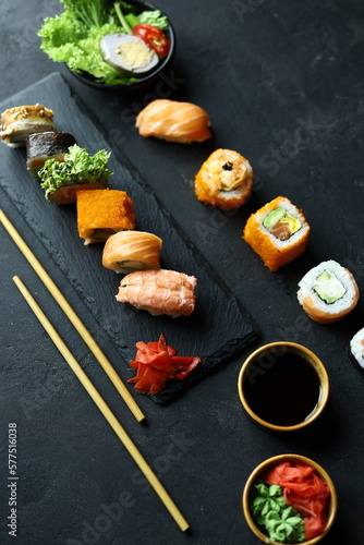 sushi on a plate