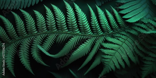 Wallpaper Mural Abstract background full of fern leaves, concept of Organic Pattern and Nature Inspired, created with Generative AI technology Torontodigital.ca