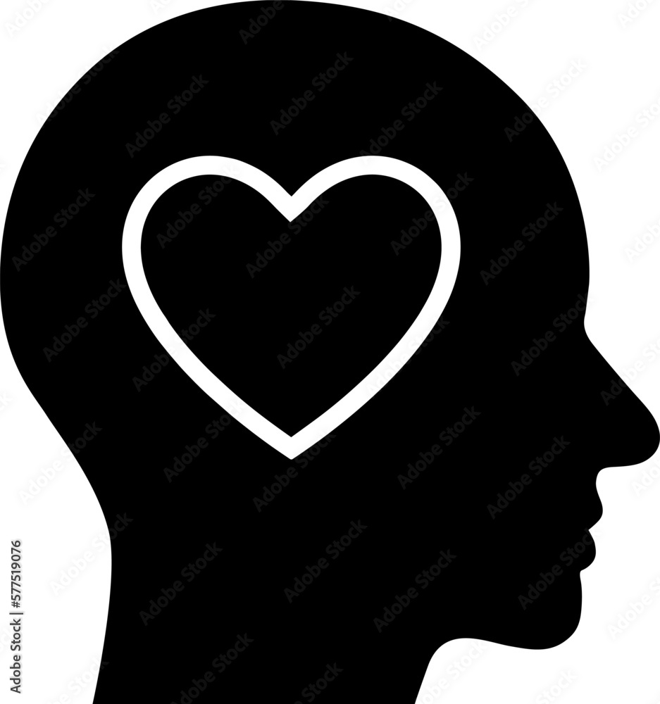 Heart icon from soft power skills collection as concept of mental health and soft management