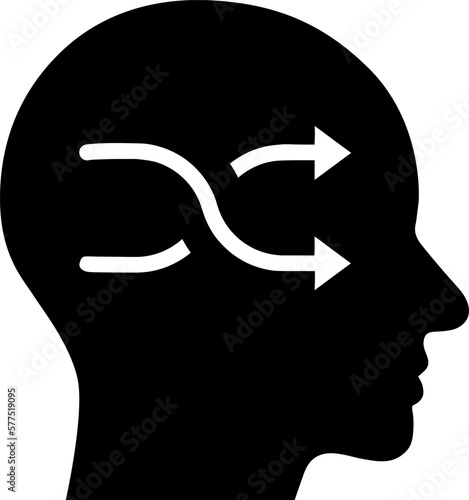 Soft skills icon as a concept of flexible thinking and management of a company