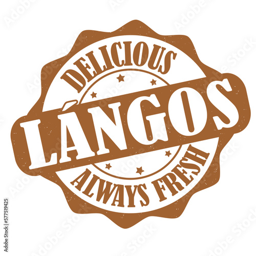 Langos label or stamp