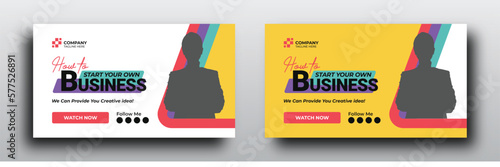 Modern and creative business youtube thumbnail