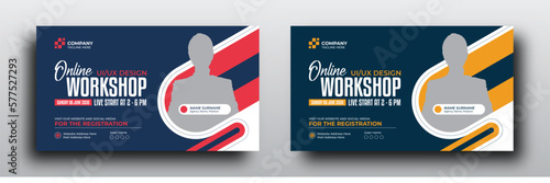Workshop youtube video thumbnail or web banner for online workshop