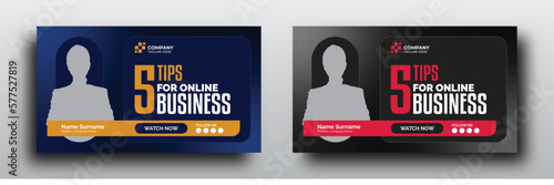 Business youtube video thumbnail or web banner 