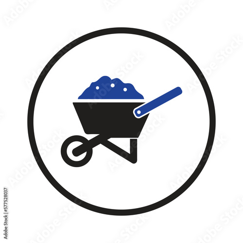 gardening wheelbarrow icon